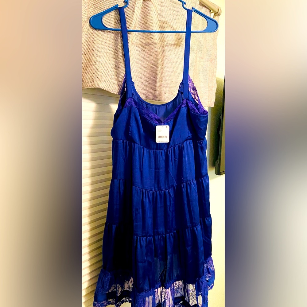 RARE NWT 💕 Free People Blue Silk Dress